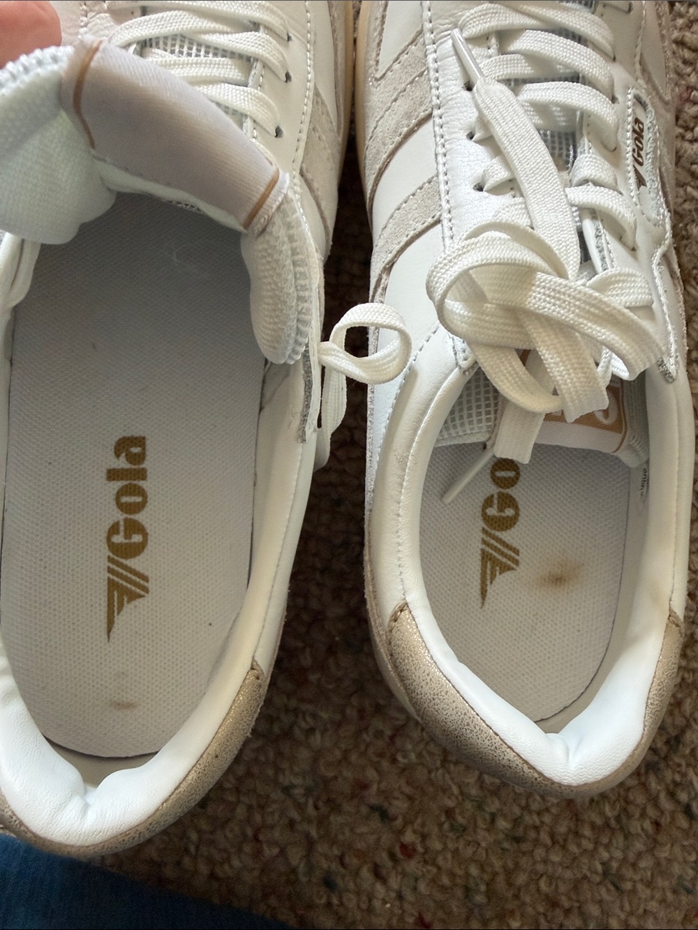 Gola Women's White and Tan Retro Low-Top Sneakers - Picture 7 of 7